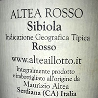 Altea Rosso Sibiola 2016