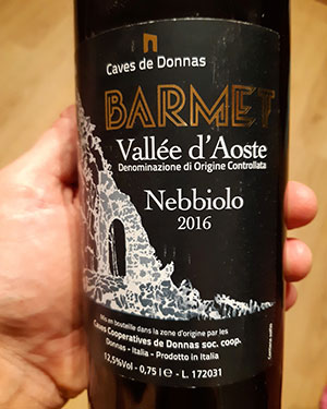 Vallée d'Aoste Nebbiolo Barmet 2016