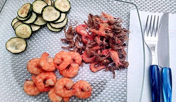 Frittura fresca di schile, mazzancolle e zucchine