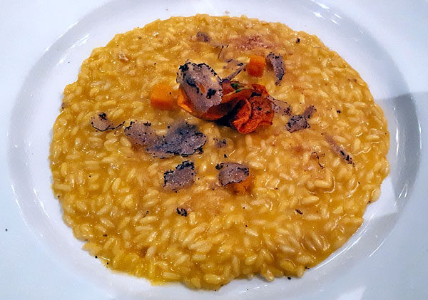 Risotto chips di zucca e tartufo