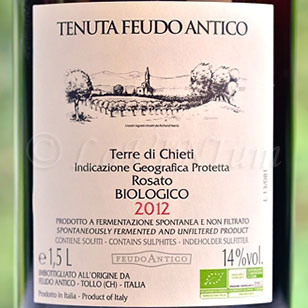 Rosato Biologico Terre di Chieti 2012 Feudo Antico