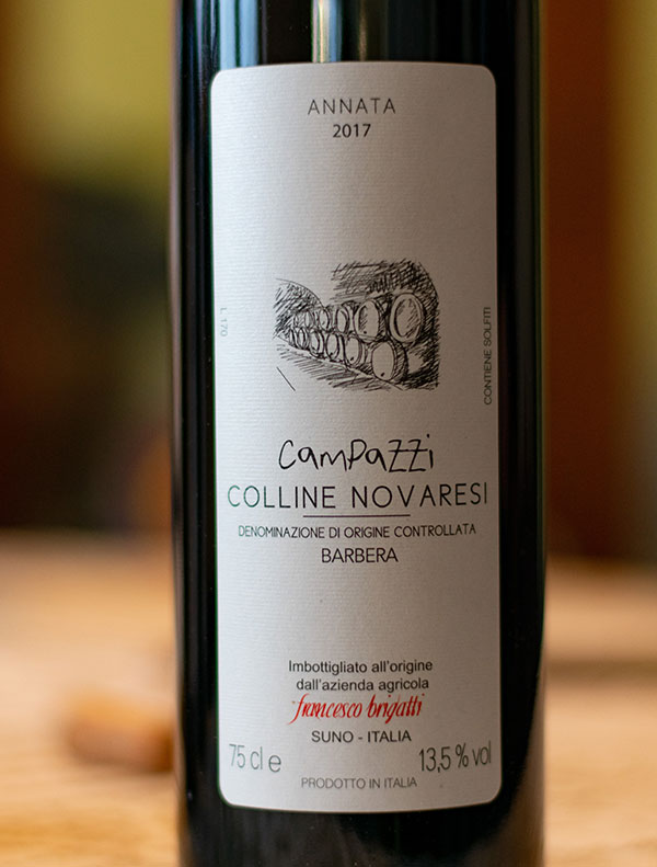 Colline Novaresi Barbera “Campazzi” 2017