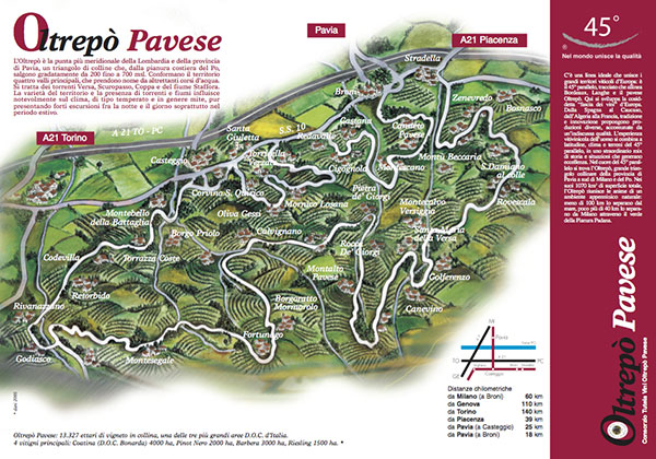 Cartina Oltrepò Pavese
