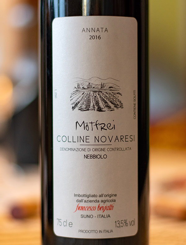 Colline Novaresi Nebbiolo “Mötfrei” 2016