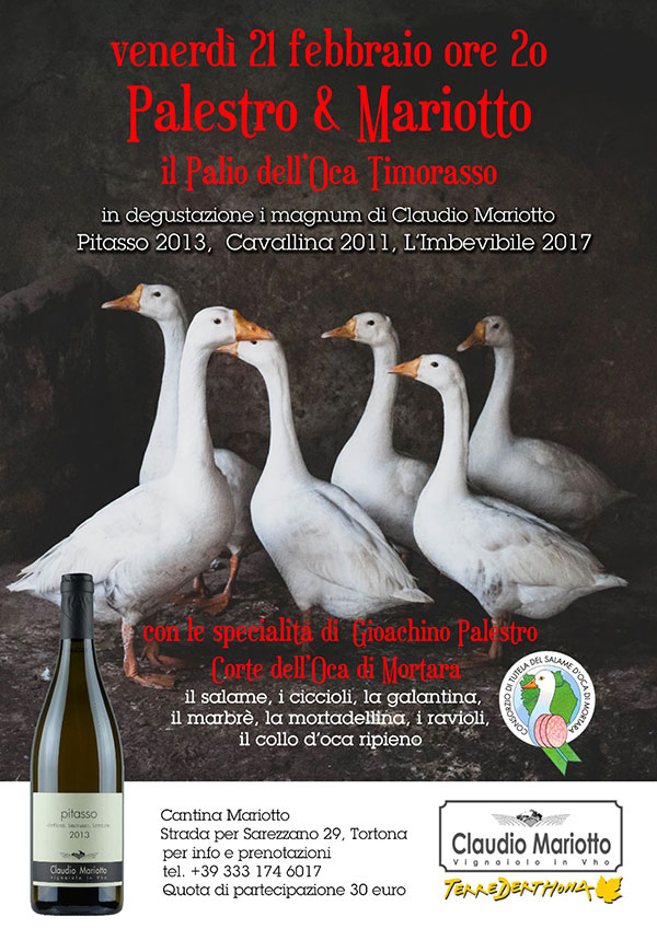 Locandina incontro Palestro e Mariotto