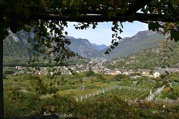 Sorpasso Carema veduta sul comune