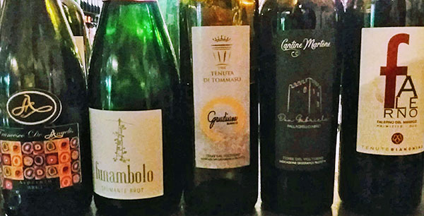 Le cinque referenze in degustazione