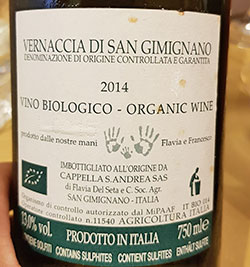 Vernaccia di San Gimignano 2014 Cappella Sant'Andrea