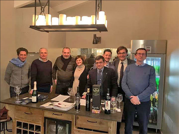 Da sinistra Crescenzo Di Tommaso, Francesco De Angelis, Salvatore Landolfo, Fosca Tortorelli, Carlo Scatozza, Danilo Napolitano, Armando La Resta, Giuseppe Longo