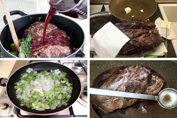 preparazione Brasato al Barolo