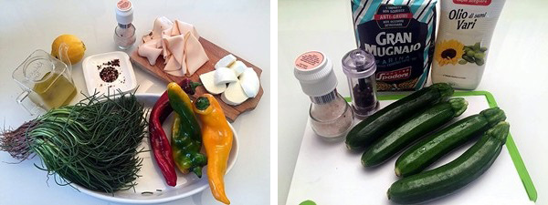 verdure con agretti, peperoni e zucchine
