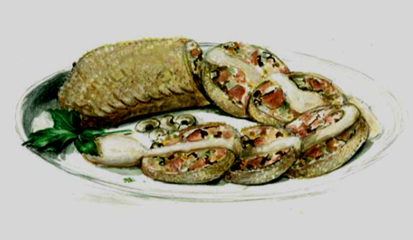 Collo di gallina ripieno e crema di fagioli borlotti di Gambolò