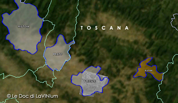 mappa vino doc Pomino