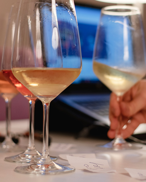 I calici utilizzati durante la serata "Intrecci"