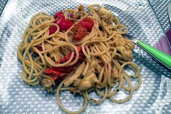 Spaghettini all’aragosta e pomodorini