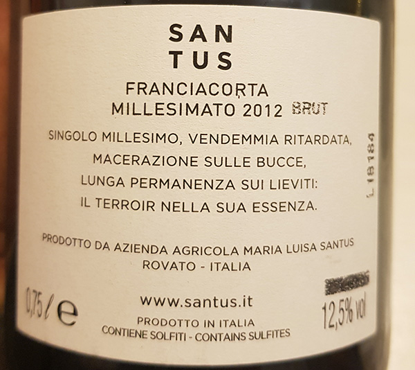 Santus - Franciacorta “Essenza” 2012