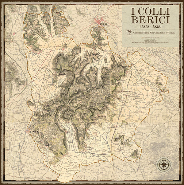 Mappa storica dei Colli Berici