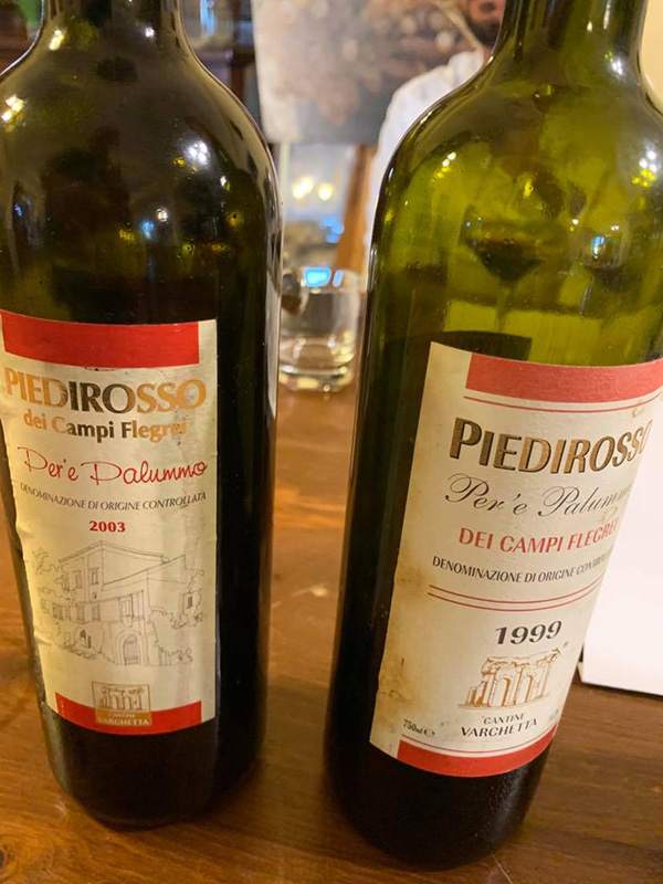 Piedirosso 2003 e 1999 di Cantine degli Astroni