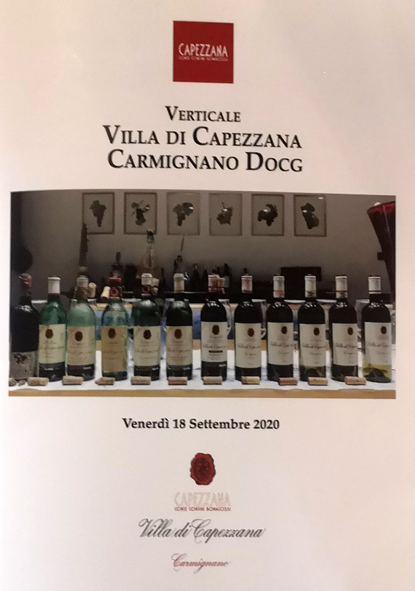 Brochure verticale di Villa di Capezzana