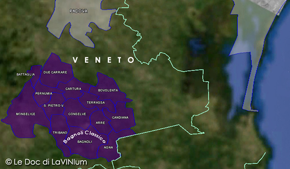 mappa vino doc Bagnoli di Sopra