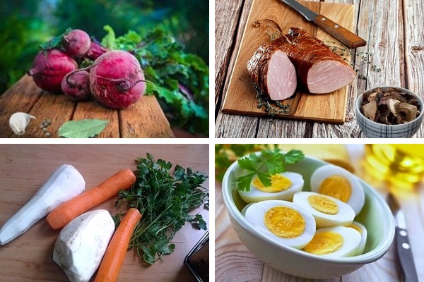 ingredienti per la zuppa barszcz