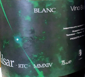 Pulsar Blanc RTC 2014 Roberto Ferrari Manifattura Vini