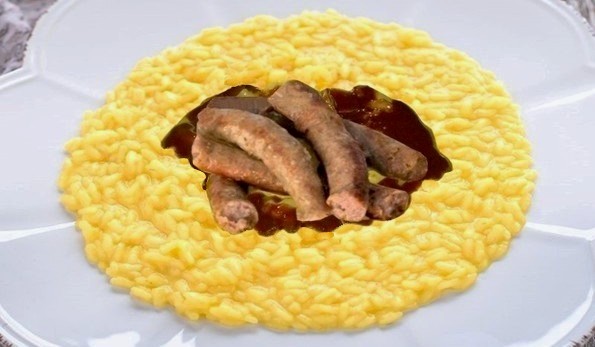 Risotto e luganega con Barbera del Monferrato vivace