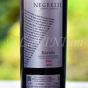 Barolo Rive 2012 Negretti