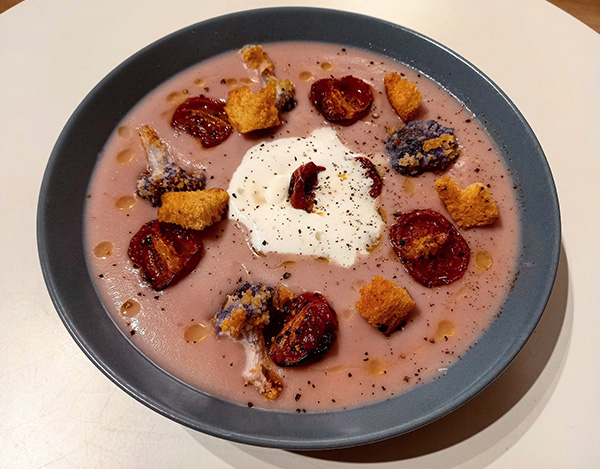 vellutata di cavolo viola