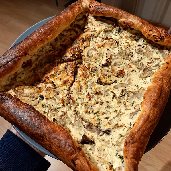 Torta salata carciofi e ricotta