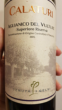 Aglianico del Vulture Superiore Calaturi 2015