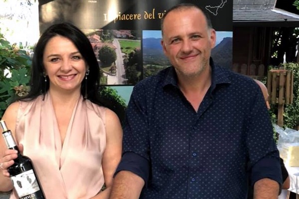 Margherita e Alessandro con il loro vino che ho preferito