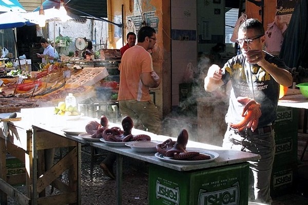 preparazione polpo a stricasale
