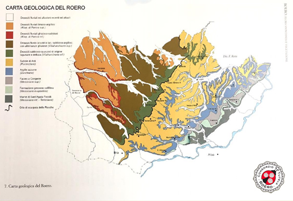 Carta geologica del Roero
