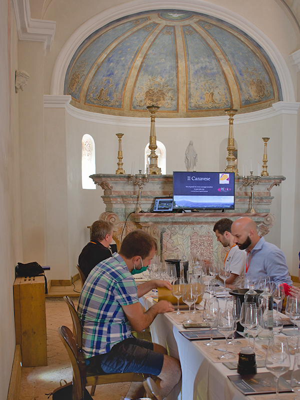 Andrea Li Calzi durante il tasting