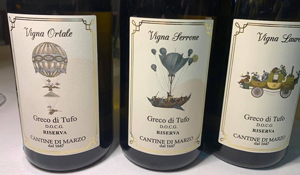 I tre cru di Greco di Tufo di Cantine Di Marzo