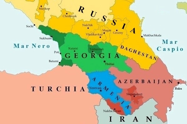 cartina stati del Caucaso