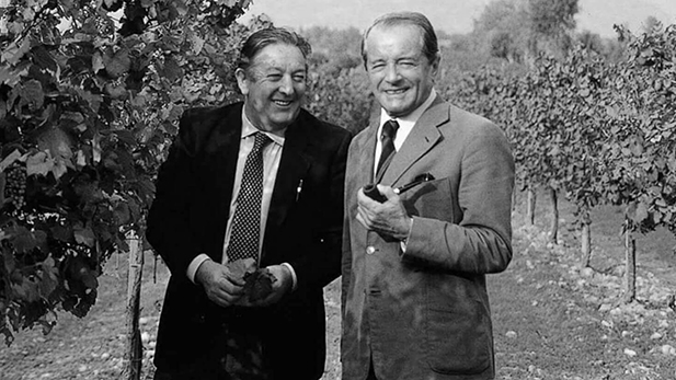 Franco Ziliani con il conte Guido Berlucchi