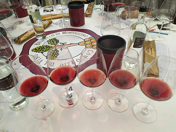 calici in degustazione