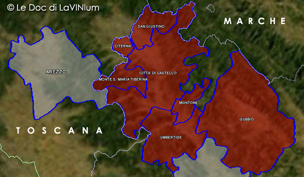 mappa vino dop colli altotiberini