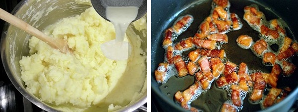 Purè di fave al gorgonzola e guanciale