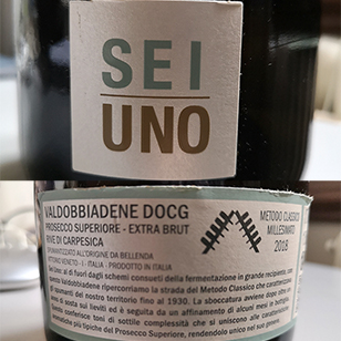 Valdobbiadene Prosecco Superiore Extra Brut Rive di Carpesica Sei Uno Bellenda