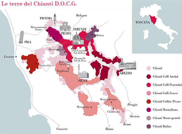 Le terre del Chianti (fonte Consorzio Vino Chianti)