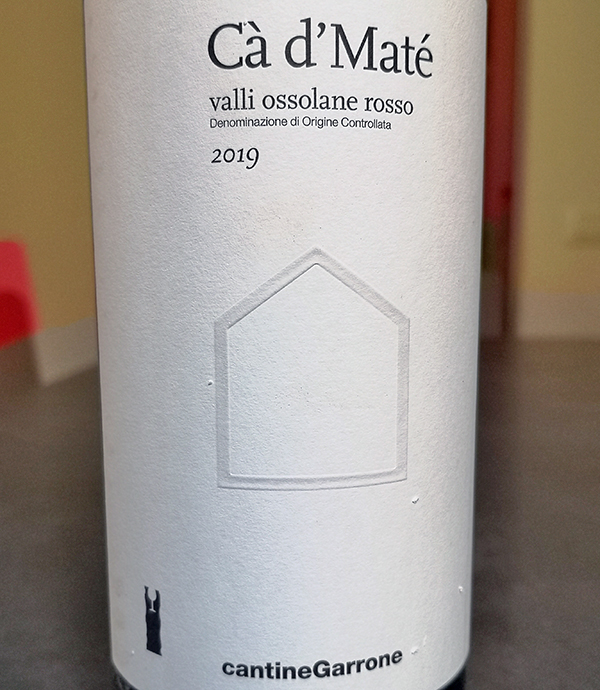 Valli Ossolane Rosso Cà d' Maté 2019 Cantine Garrone