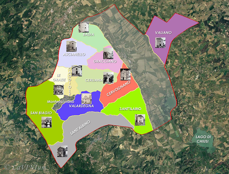 Mappa Pievi di Montepulciano