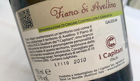 Fiano di Avellino Gaudium 2010 I Capitani
