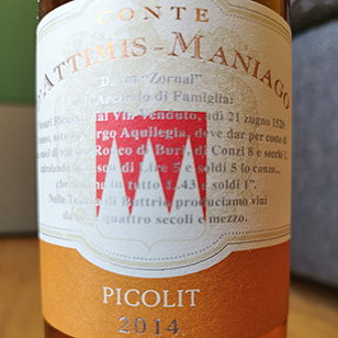 Friuli Colli Orientali Picolit 2014 Conte D'Attimis Maniago