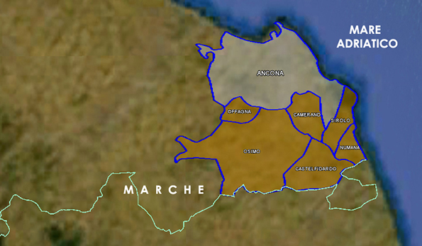 mappa vino doc rosso conero