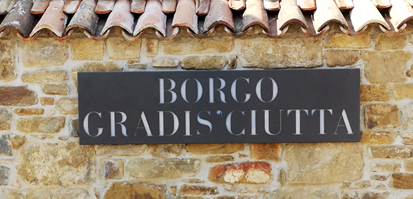 insegna Borgo Gradis'ciutta