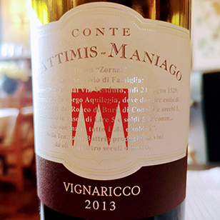 Friuli Colli Orientali Vignaricco 2013 Conte D'Attimis Maniago